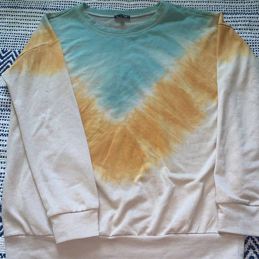Ombré brown yellow and green pullover size small